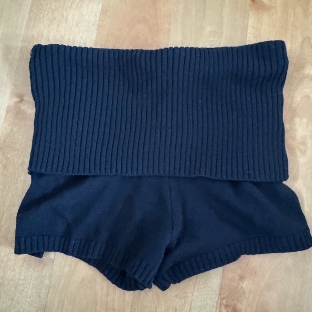 Women's Navy Sweater Shorts - never used
